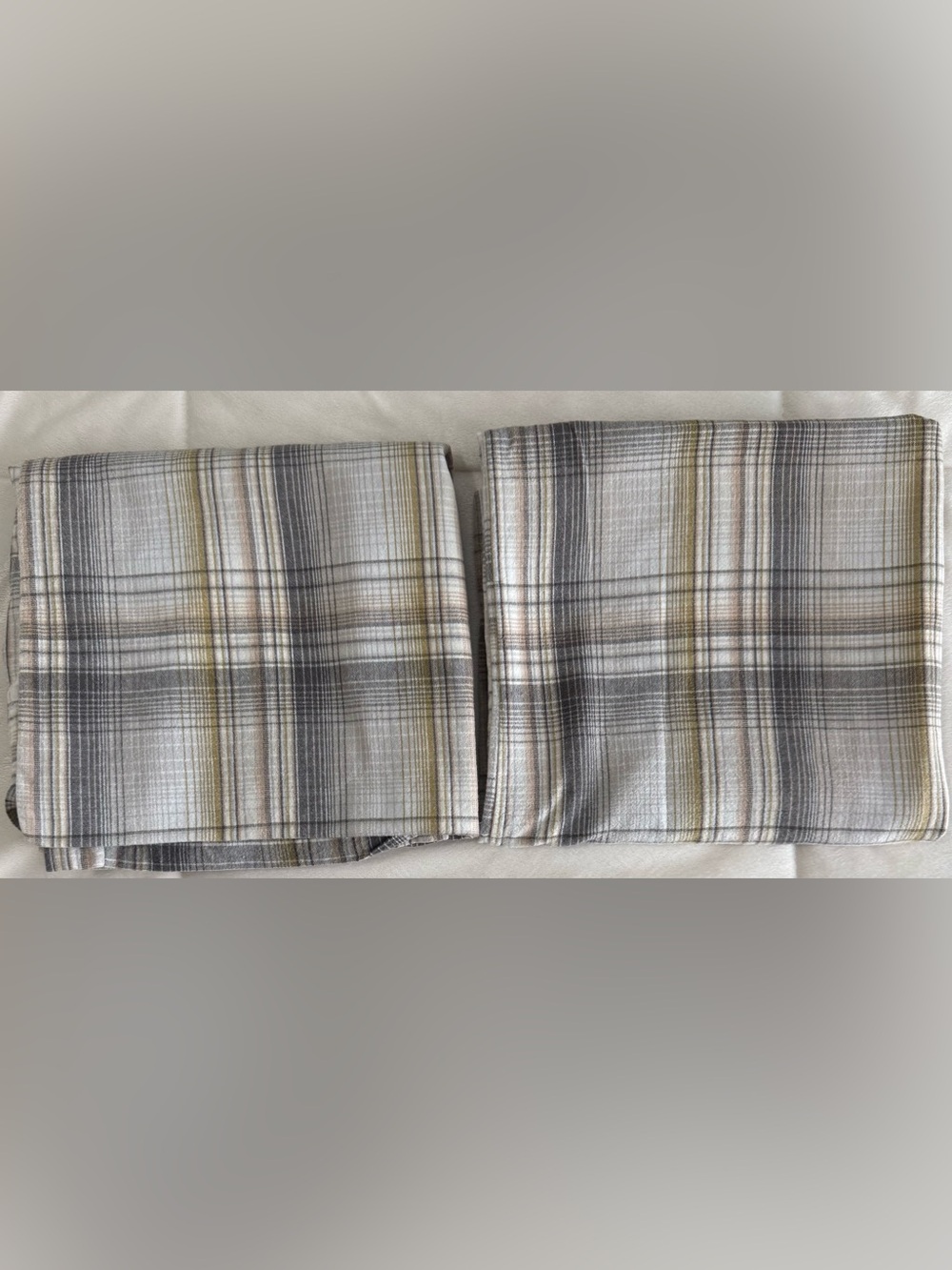 Flannel From Portugal King Pillowcases Set of 2 100% Cotton Plaid